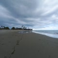 The cloudy corner of the beach look evens more aesthetic