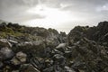 A cloudy dawn on Loch Hourn water on Isle of Skye Royalty Free Stock Photo