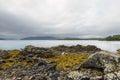 A cloudy dawn on Loch Hourn water on Isle of Skye