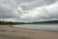cloudy day at the beach in Samara in Costa Rica Royalty Free Stock Photo