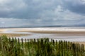 Cloudy day on the Enniscrone Beach. Royalty Free Stock Photo