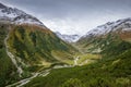 Cloudy day on FlÃÂ¼ela Pass late Summer, early Fall Switzerland Royalty Free Stock Photo