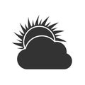 Dark weather Cloudy day Icon on white background Royalty Free Stock Photo