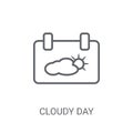 Cloudy Day icon. Trendy Cloudy Day logo concept on white backgro Royalty Free Stock Photo