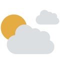 Cloudy Day isolated vector icon which can be easily edit or modified Royalty Free Stock Photo