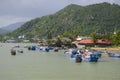 Cloudy day on the Kay River. Vicinities of Nha Trang, Vietnam Royalty Free Stock Photo