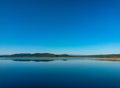 Cloudy day at the lake. water reflecting clouds Royalty Free Stock Photo