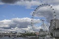 Cloudy day in London - the London Eye. Royalty Free Stock Photo