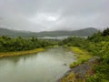 Cloudy day at the Mendenhall Glacier park, Juneau, Alaska Royalty Free Stock Photo