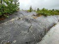 Cloudy day at the Mendenhall Glacier park, Juneau, Alaska Royalty Free Stock Photo