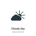 Cloudy day vector icon on white background. Flat vector cloudy day icon symbol sign from modern airport terminal collection for Royalty Free Stock Photo