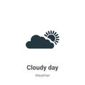Cloudy day vector icon on white background. Flat vector cloudy day icon symbol sign from modern weather collection for mobile Royalty Free Stock Photo