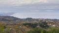 Breathtaking panoramic view of the southern coast of the Marmara sea with Osmangazi bridge in the background