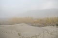 Cloudy and dusty scene before storm in Katpana desert, Skardu. Pakistan. Royalty Free Stock Photo