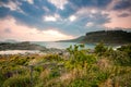 The Songaksan Mountain on Jeju Island in South Korea. Royalty Free Stock Photo