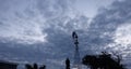 Cloudy, evening sky, country living, windmill