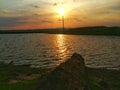 Cloudy Evening Sunset at Kaudulla Tank ,Srilanka