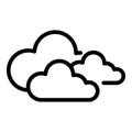 Cloudy forecast icon, outline style