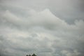 Cloudy sky full of deep grey clouds. Storm is coming. Royalty Free Stock Photo