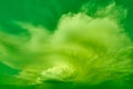 Cloudy green stormy dramatic sky . Thunder cloudscape