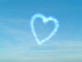 Cloudy heart on blue sky Royalty Free Stock Photo