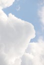 Cloudy heaven skies beautiful panorama. Vertical portrait orientation