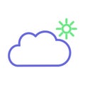 Cloudy Isolated Vector icon which can easily modify or edit