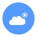 Cloudy Isolated Vector icon which can easily modify or edit