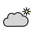 Cloudy Isolated Vector icon which can easily modify or edit