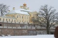 A cloudy january day at the Big Menshikovsky Palace. Oranienbaum