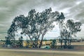 Cloudy Landscape of Modesto From Hwy 99