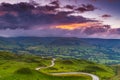 Cloudy landscape at sunset in the Peak District, Derbyshire, UK