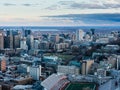 Cloudy Montreal City Skyline at sunrise, Quebec, Canada Royalty Free Stock Photo