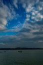 Cloudy morning at chilka lake Royalty Free Stock Photo