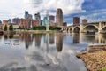 Cloudy morning in Minneapolis. Royalty Free Stock Photo
