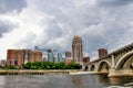 Cloudy morning in Minneapolis. Royalty Free Stock Photo