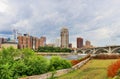 Cloudy morning in Minneapolis. Royalty Free Stock Photo