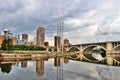 Cloudy morning in Minneapolis. Royalty Free Stock Photo