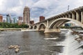 Cloudy morning in Minneapolis. Royalty Free Stock Photo