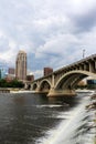 Cloudy morning in Minneapolis. Royalty Free Stock Photo