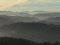 Cloudy morning mountains in Northern California