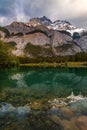 Cloudy Mountain Reflections On Cascade Ponds Royalty Free Stock Photo