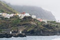 Cloudy and mountainous landscape of the village of Garachico, Tenerife, Spain Royalty Free Stock Photo