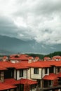 Resort villa's in Bulgarian city of Dobrinishte. Royalty Free Stock Photo