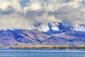 Cloudy Mountains Harbor Reykjavik Iceland