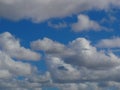 Cloudy moving in the sky. firmament is blue background