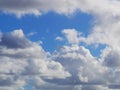 Cloudy moving in the sky. firmament is blue background