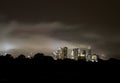 Cloudy Night Austin Texas skyline, June 2015 Royalty Free Stock Photo