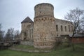 November day at the medieval castle of the Livonian Knights Order. Cesis, Latvia