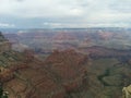 Cloudy overcast Grand Canyon landscape